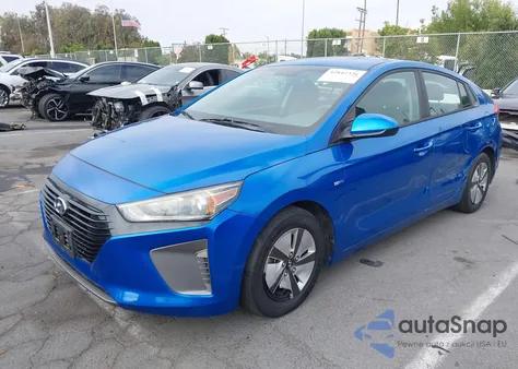 2017 Hyundai Ioniq Hybrid Blue from USA, damaged, VIN KMHC65LC8HU054550
